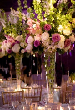 decor violet de nunta