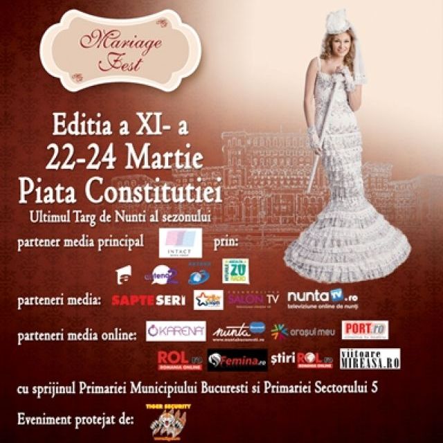 Mariage Fest - Bucuresti, Piata Constitutiei, 22-24 martie